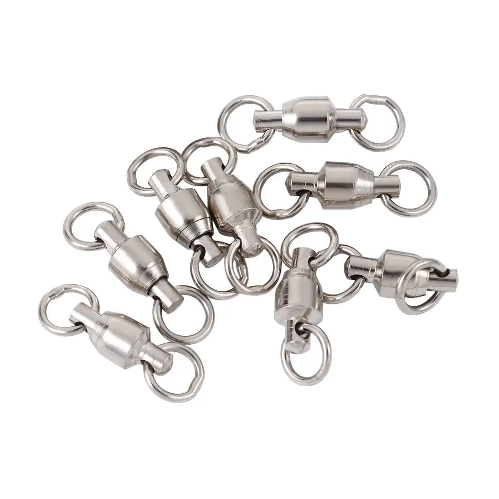 

Strength Super Strong Fishing Accessories Hooks Rolling Stainless Steel Solid Ring Swivel Ring Fishing Connector Ball Bearing