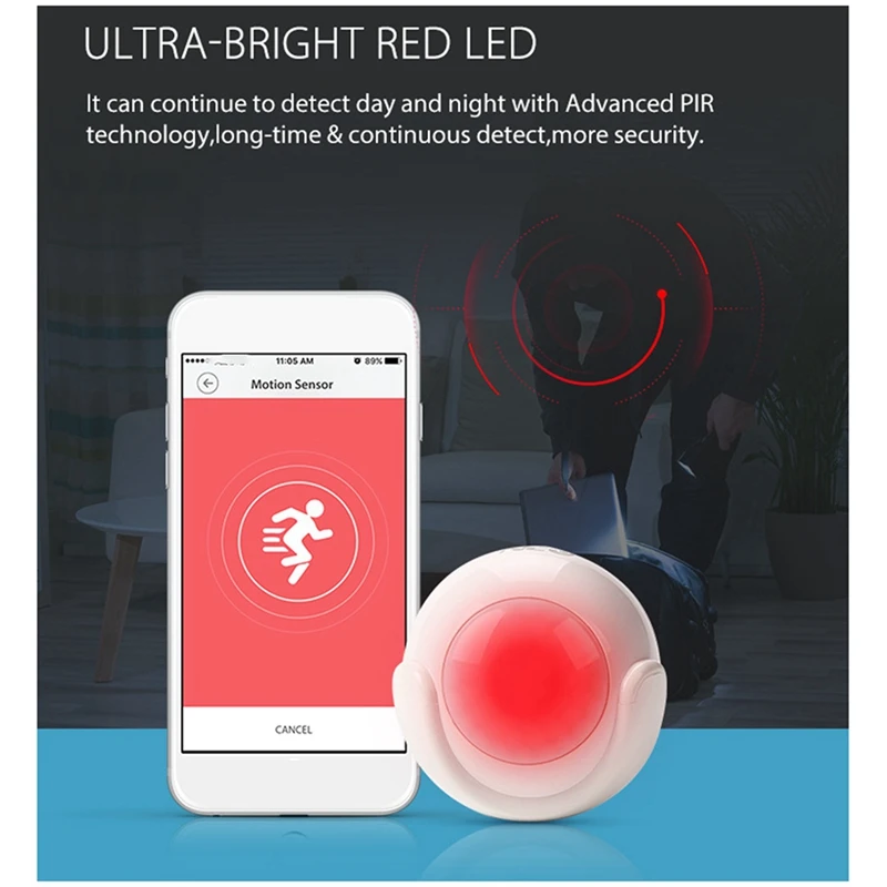 NEO Wifi PIR Motion Sensor 2.4G Wifi Motion Detector adatto per il sistema di sicurezza domestica