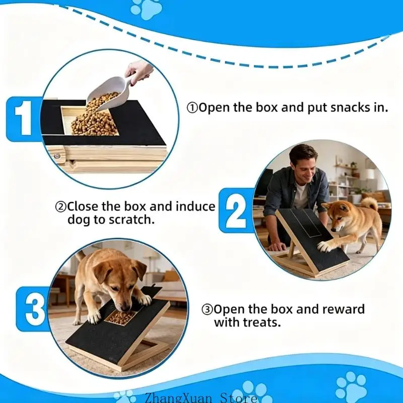 Sanded Pet Filing Board for Mixed-Pet Homes, Sanding Work Panel and Support Foldable Frame for Routine Indoor Scratching 3XUF