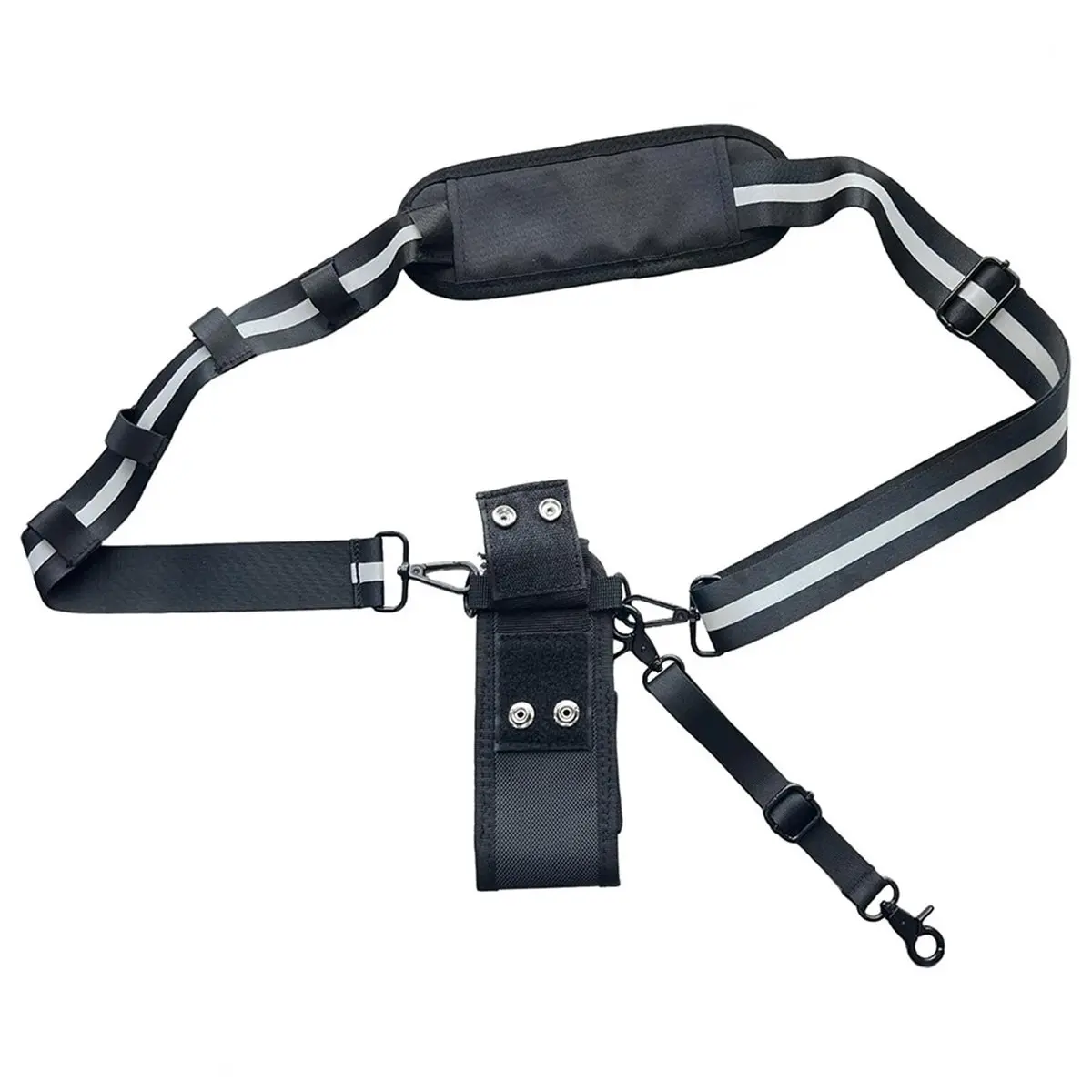 Radio Strap for Small & Medium Radios, Adjustable Widened Shoulder Strap with 300cm Reflective Strips & Anti-Sway Design