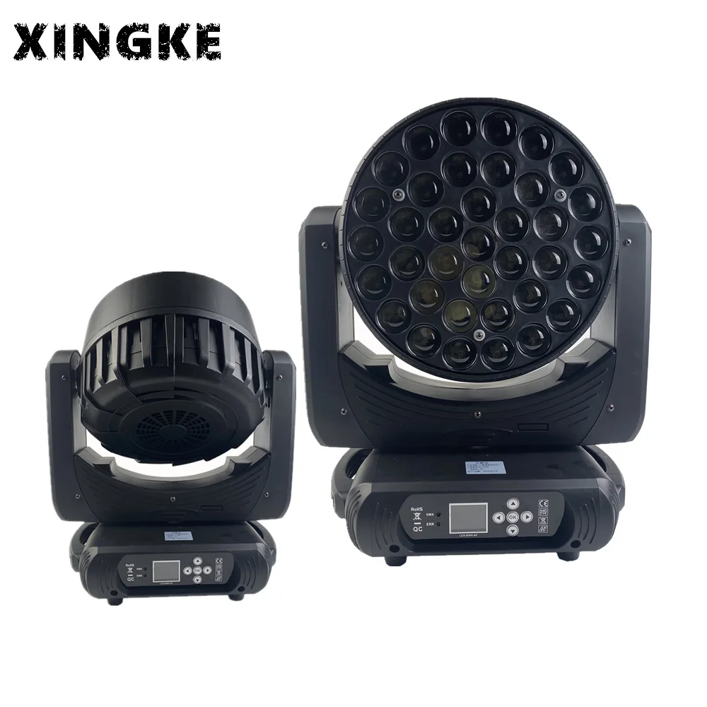 1pcs/lot Pro 37x15W LED Zoom Wash Moving Head Light Lyre Stage Disco DJ Lighting Fixtures