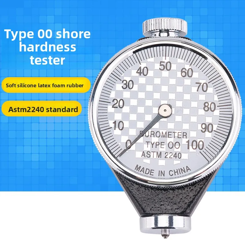 LX-OO Shore Durometer 0-100HOO – ASTM D2240 Ultra-Soft Rubber Hardness Tester for Foam, Silicone, Sponge & Gum