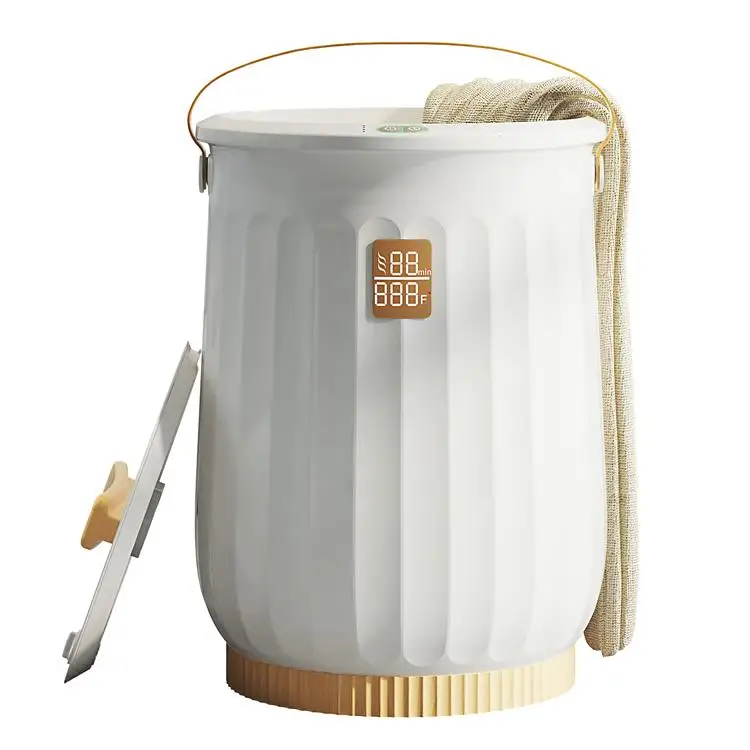 

20L Towel Warmer Bucket, LCD Display with Adjustable Temperature, Electric Heater with Safety Lock, Use for Hotel & Bathroom