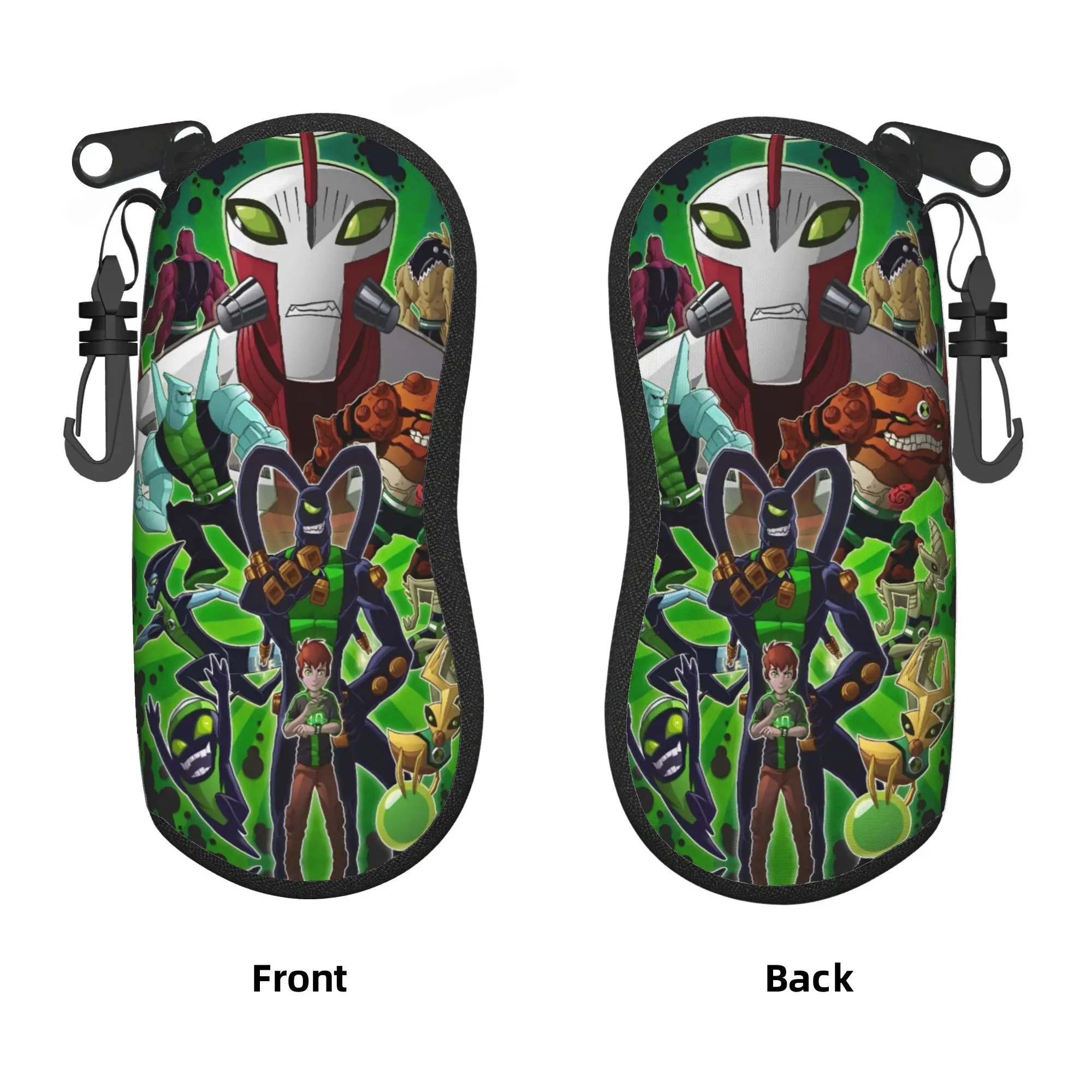Ben 10 Hero Time Stories Fuzzy Glasses Case Men Women  Sunglasses Pouch Soft Print Eyewear Storage Convenient Glasses Box