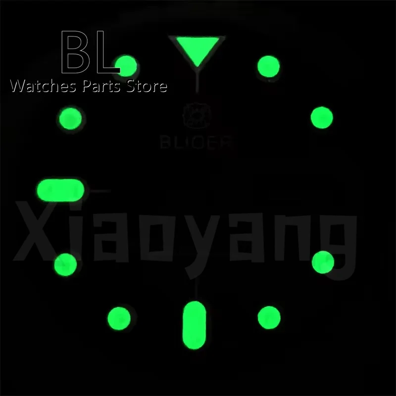 29mm NH36 Sterile Watch Dial Black White Dial With Green Luminescence index Suitable For NH36 Movement Replacement Watch Parts