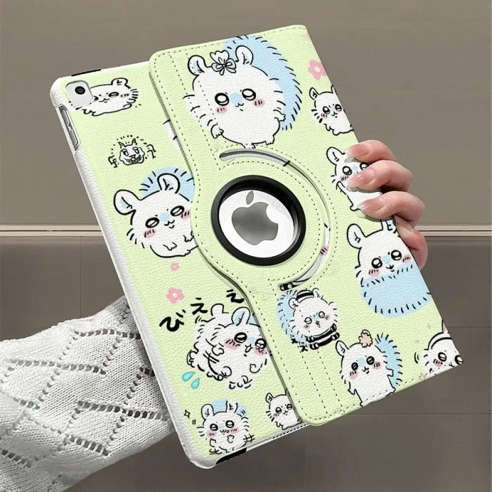 حافظة أنيمي Hachiware Pu Ipad Chiikawa Usagi Kawaii كارتونية لجهاز Ipad Pro2024 11 Air5 6 غطاء مضاد للسقوط هدية مهرجان الفتيات اللطيفة