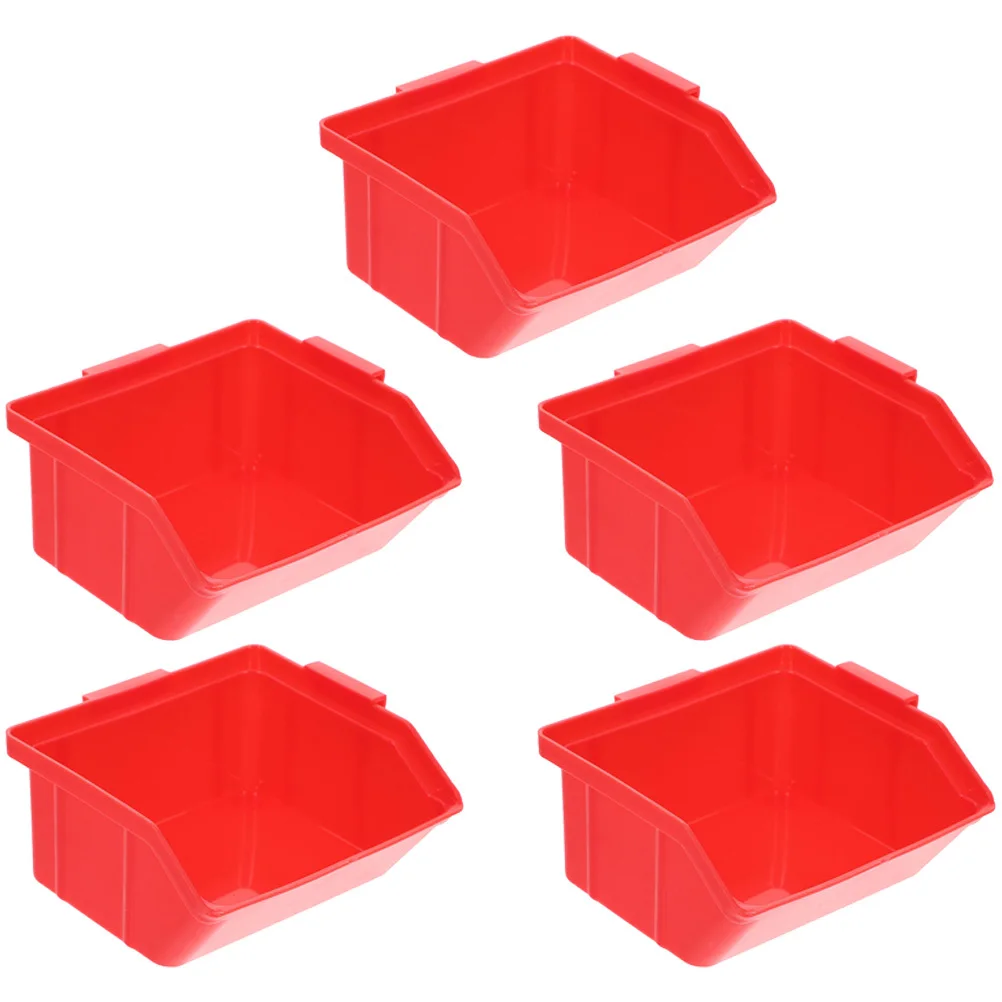

5Pcs Stackable Parts Organizer Storage Bins ABS Plastic Boxes for Garage Workshop Tools Parts Organizer