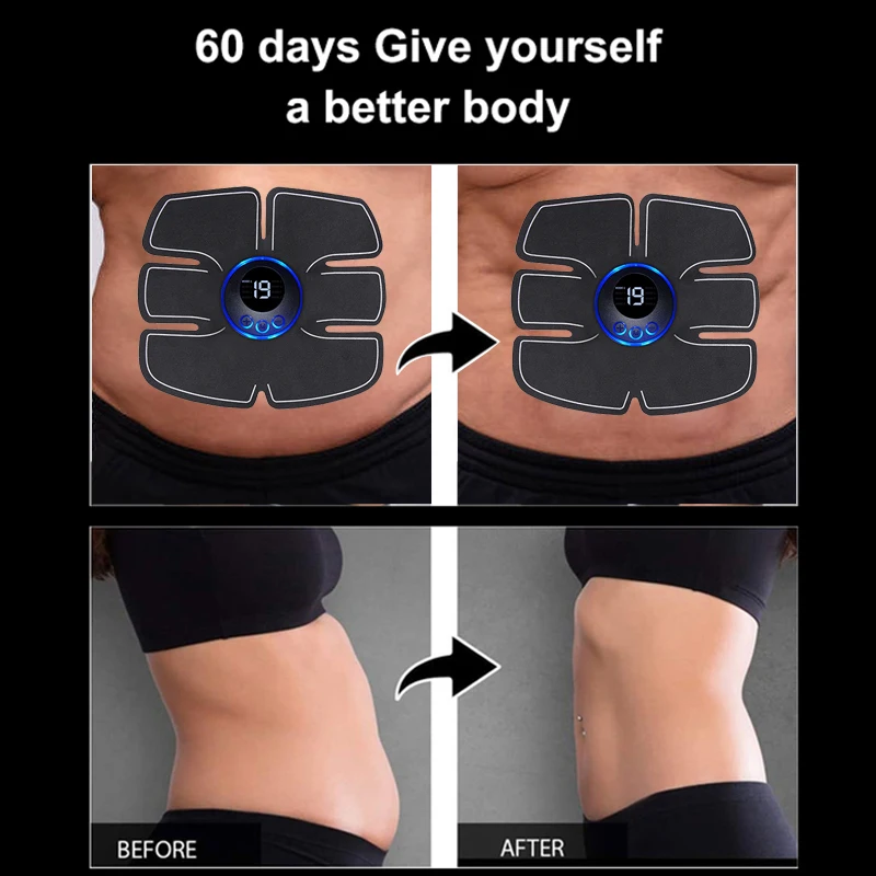Elektrischer Musselstimulator, Massagegerät für Bauch, Gesäß, Arm, Bein, Hals, Hüften, Trainer, Muskeltoner, Fitness-Training, Trainingsgeräte – Detail 6