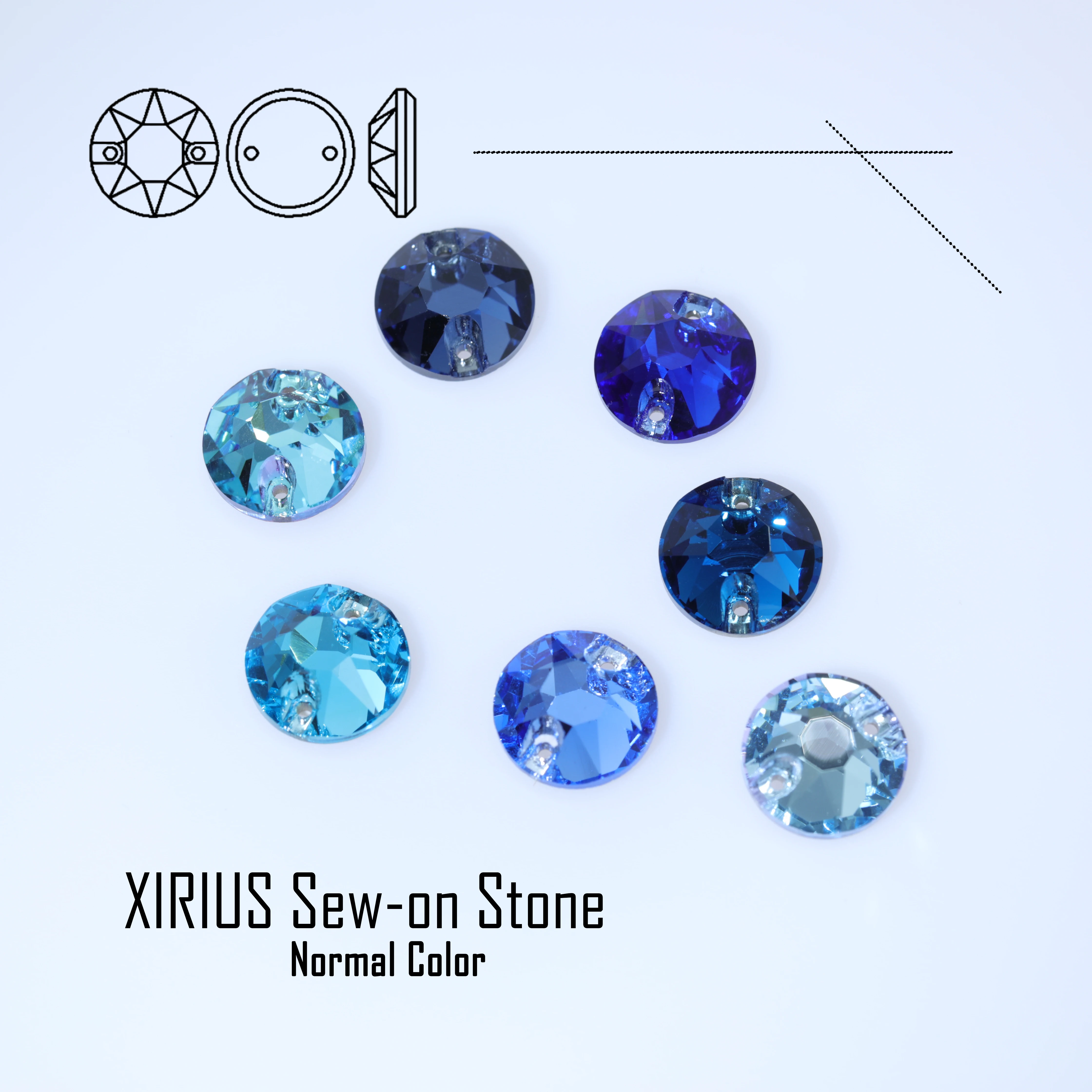 Xirius Sew-on Stone Top Quality Glass Crystal Sew On Rhinestones Multi Normal Colors For Clothing Shoes Wedding Dress Costume