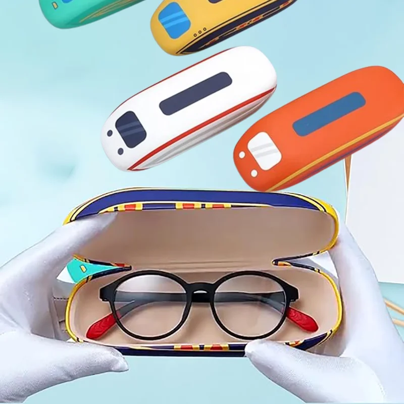 

Cartoon Train Glasses Case Creative Fashion Drop Proof Glasses Case Portable Hard Shell Sunglasses Storage Case