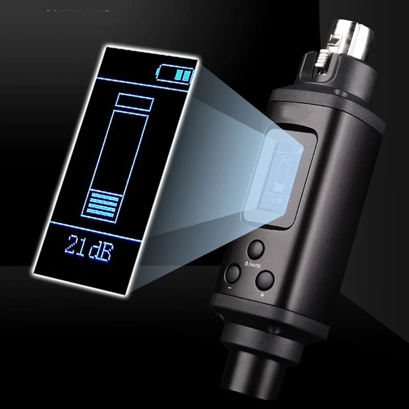 Wiederauf ladbarer dynamischer Mikrofon vorverstärker LCD-Bildschirm 12db-39db eingebauter wiederauf ladbarer Verstärker für sm58 langlebig einfach zu bedienen