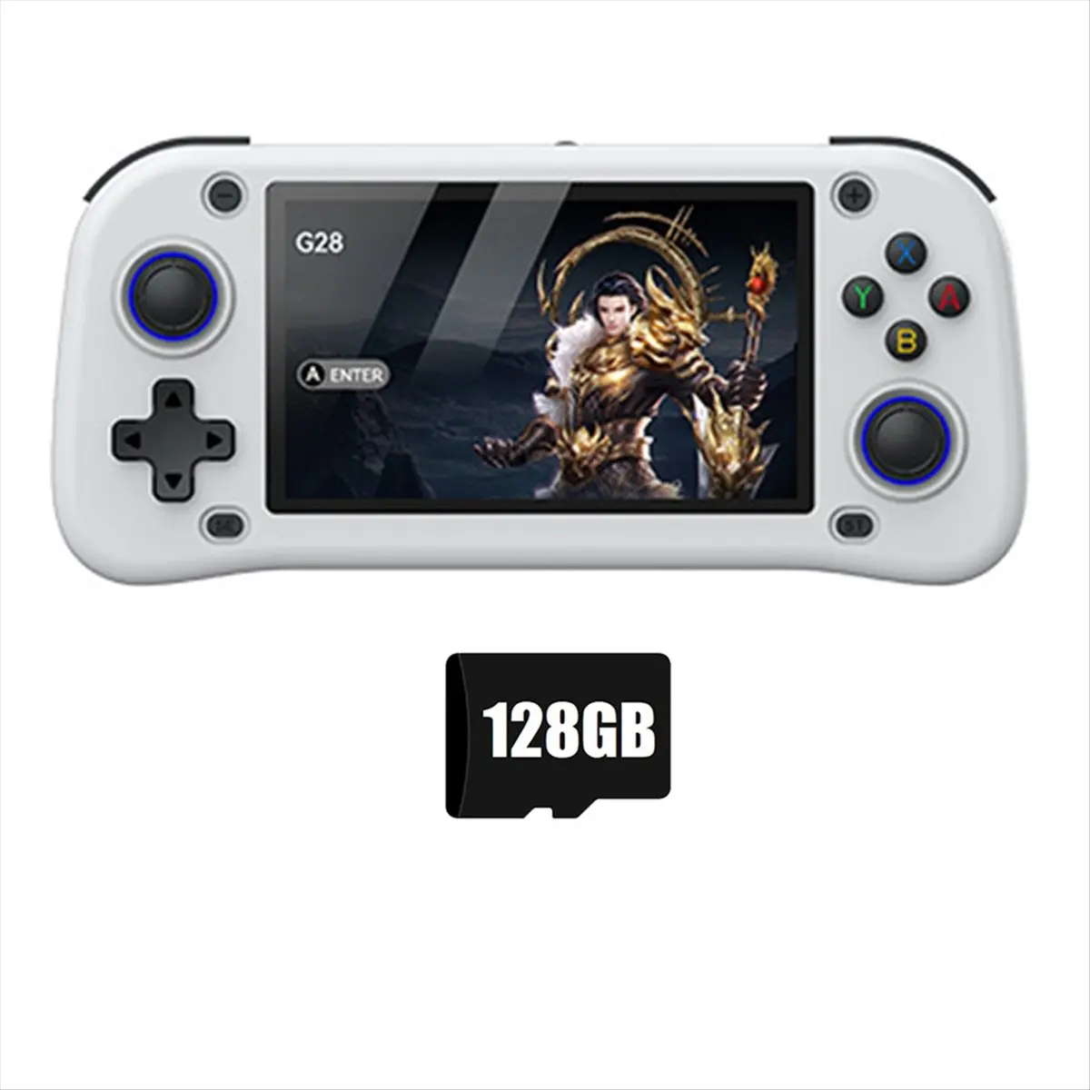 ♬◤Popular Style  ◥G28 Retro Handheld Video Game Console 128G 20000+Game 4.3 Inch Screen Linux Pocket Player for /PS1/N64 Simulat