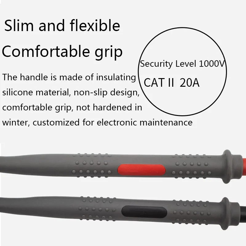 Penna multimetro universale 1000V 20A resistenza a caldo e scottatura con punta temprata sostituibile e filo di silicone morbido isolato