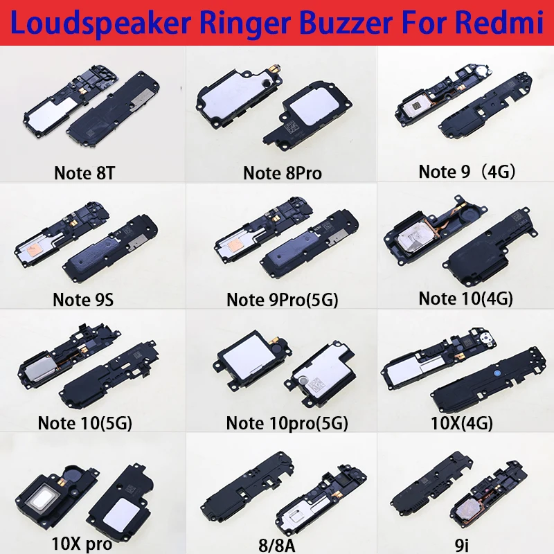 YUXI 1PC Loudspeaker For Redmi Note 8T/8Pro/9/9S/9Pro/10/10Pro 10X 10Xpro 8/8A 9i Loud Speaker Buzzer Ringer Sound Module 4G/5G