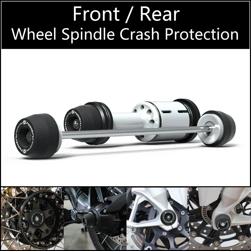 Front Rear wheel Spindle Crash Protection For BMW R1200R R1200RS R1250R R1250RS 2015-2023