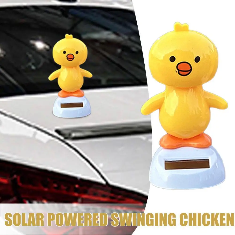 

Solar Power Car Interior Ornaments Cute Chick Figurine Swing Head Model Automotive Dashboard Decor Children's Gifts