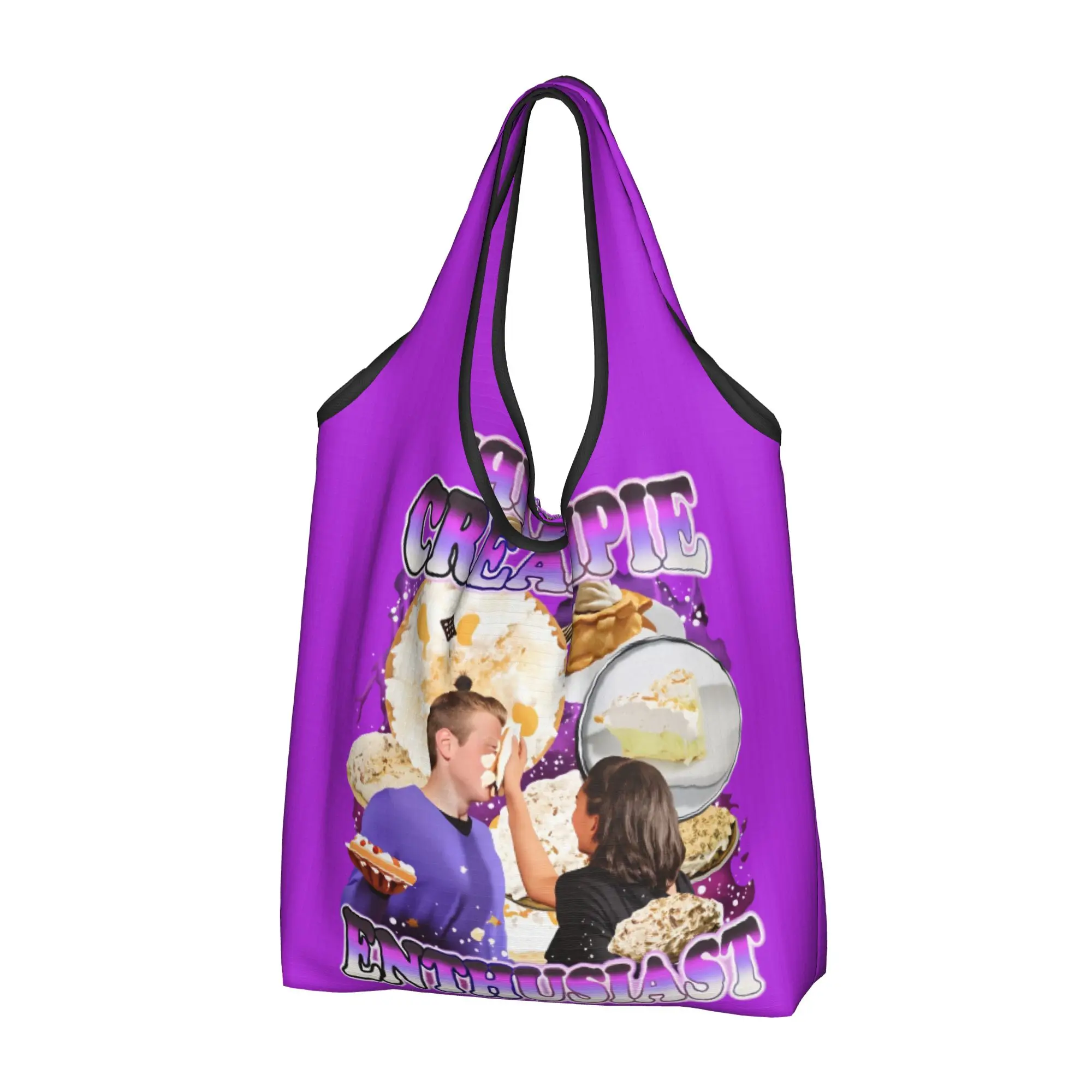 Recycling Creampie Enthusist Meme  Shopping Bag Women Tote Bag Portable Funny Offensive  Grocery Shopper Bags