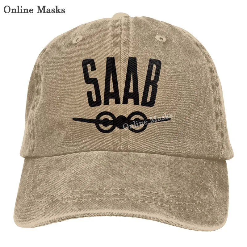 Saab Hat Trucker Mesh Baseball Cap Vintage Racing Caps Car Logo Snapback Hats