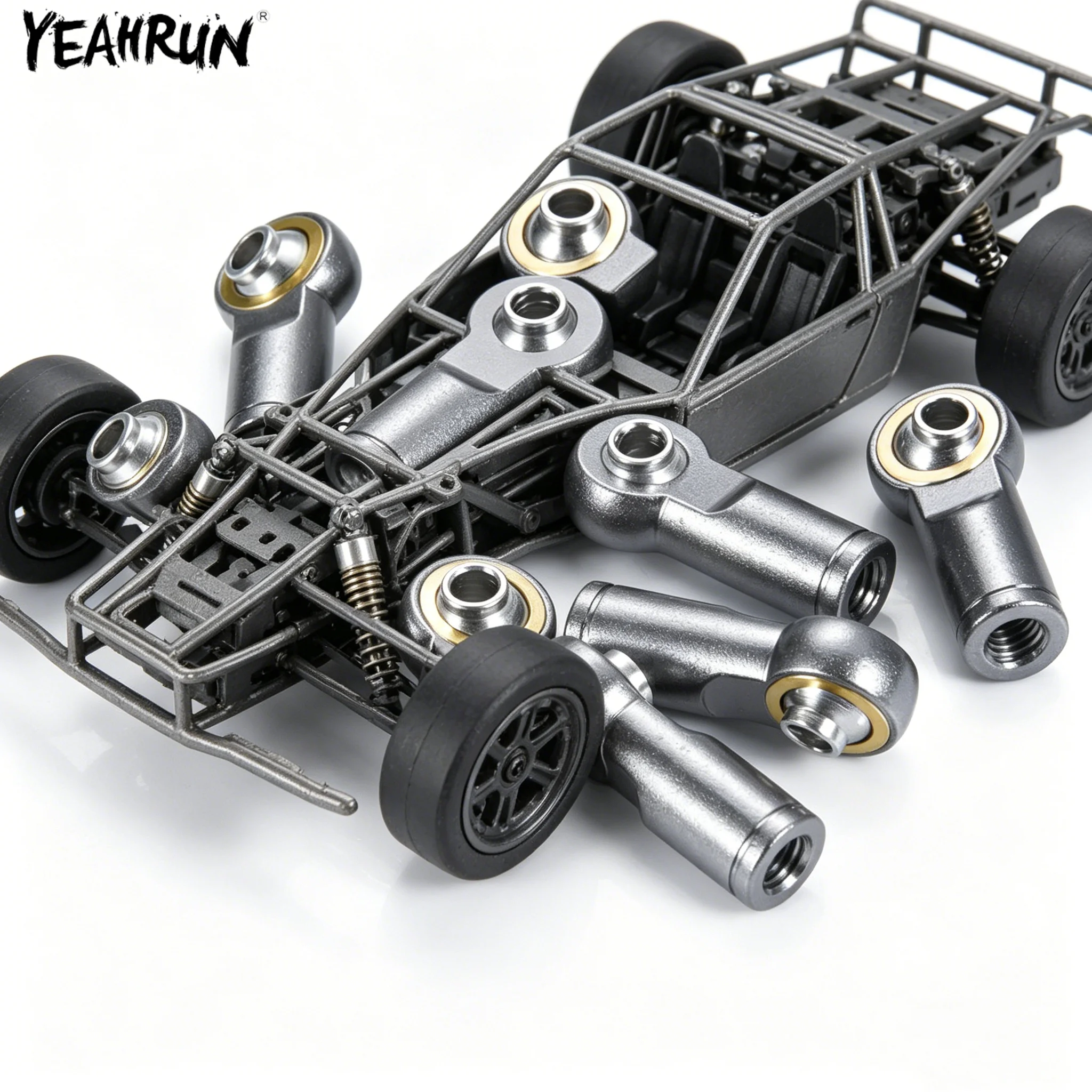 

YEAHRUN 1/5Pcs Metal M4 Link Tie Rod End Ball Joint Linkage Ball Head CCW Thread For RC Crawler Car Airplane Boat Upgrade Parts
