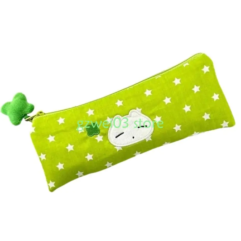 Y8ac Star Pattern Pencil Case Case Double Layered Pen Macous 2 Copartment Cencil Sagn