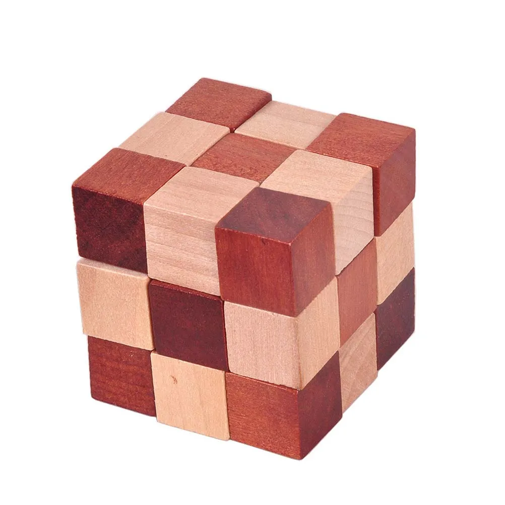 6 stuks hout Kongming Luban Lock 3D puzzel hersenspel voor kinderen volwassenen concentratie verbetering educatieve logica