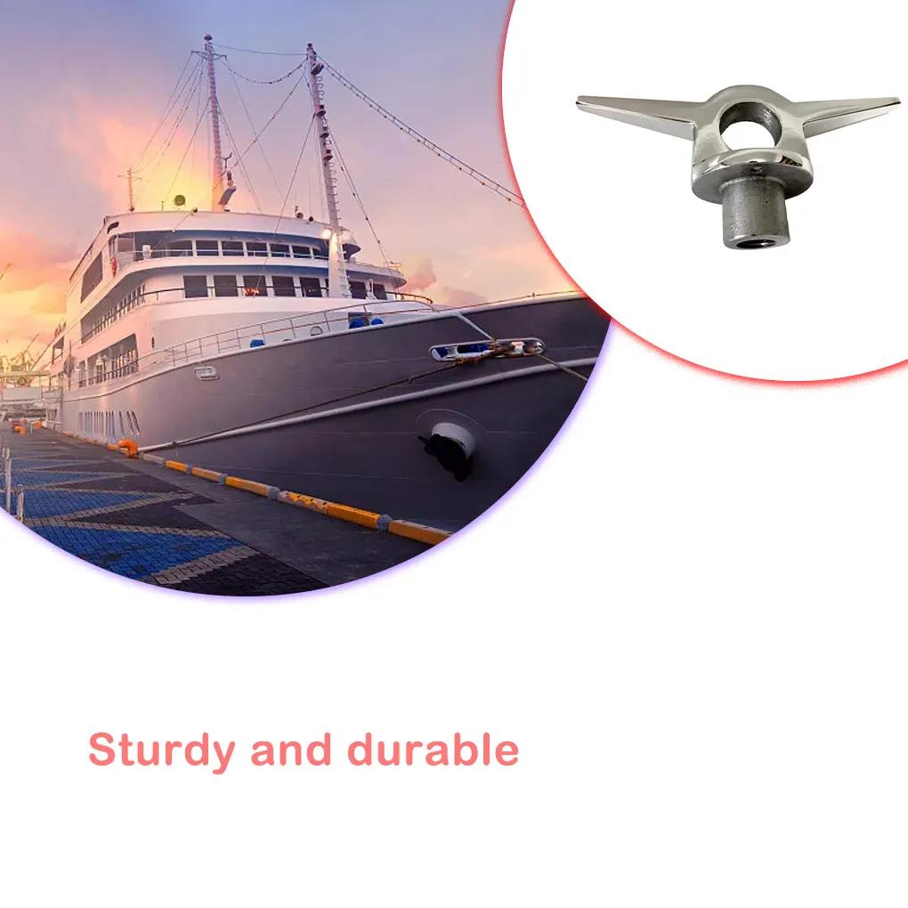 Boat Cleat Marine Heavy Duty Flush Open Skid-proof Cleats 316 Stainless Steel Hardware Yacht Deck Accessories Fixing Tool Parts