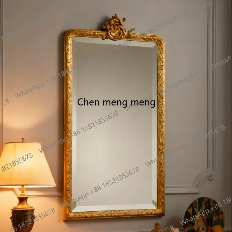 R French retro full body, European carved living room, decorative mirror, American cloakroom, bedroom floor mirror