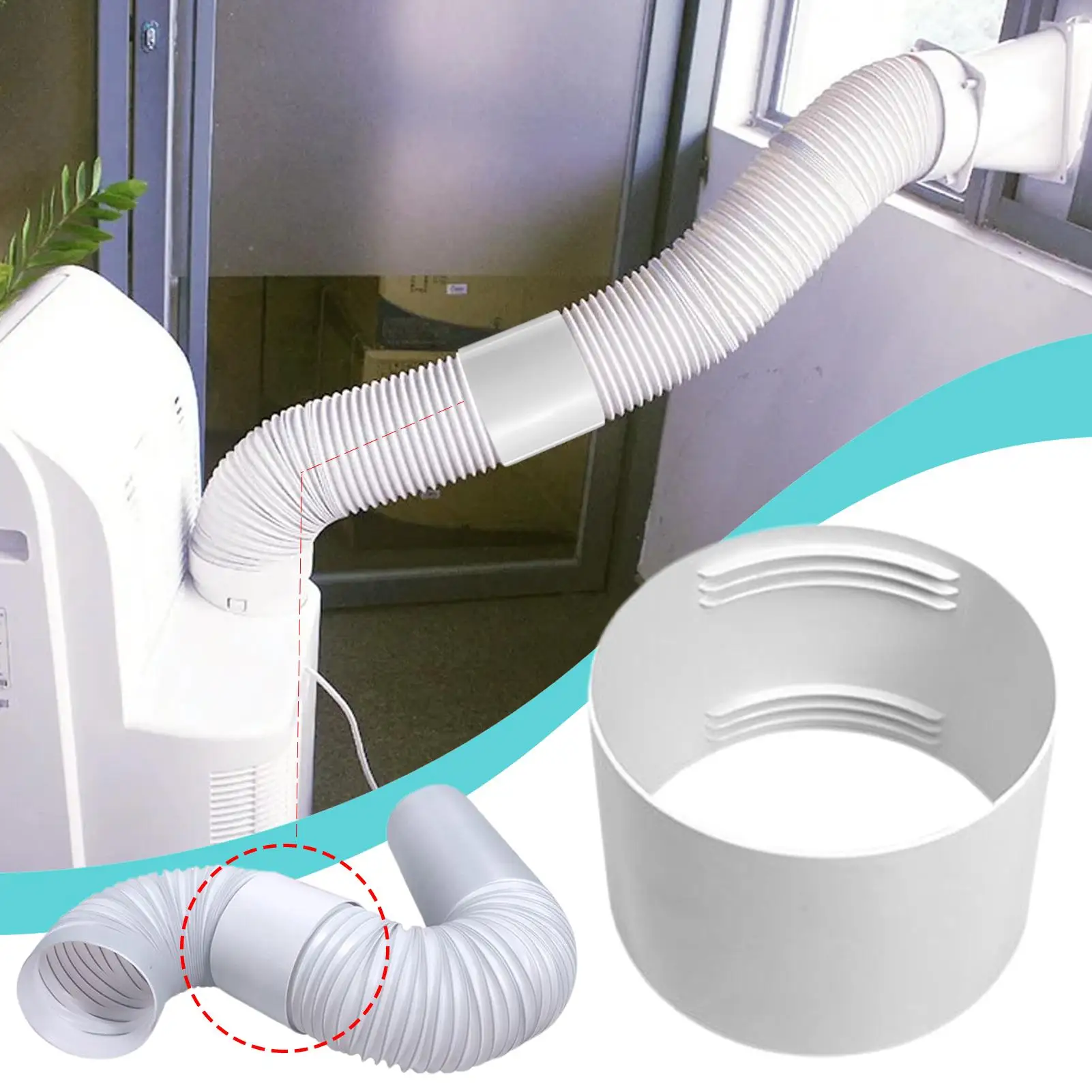 Portable Air Conditioner Exhaust Hose Coupler 5.9