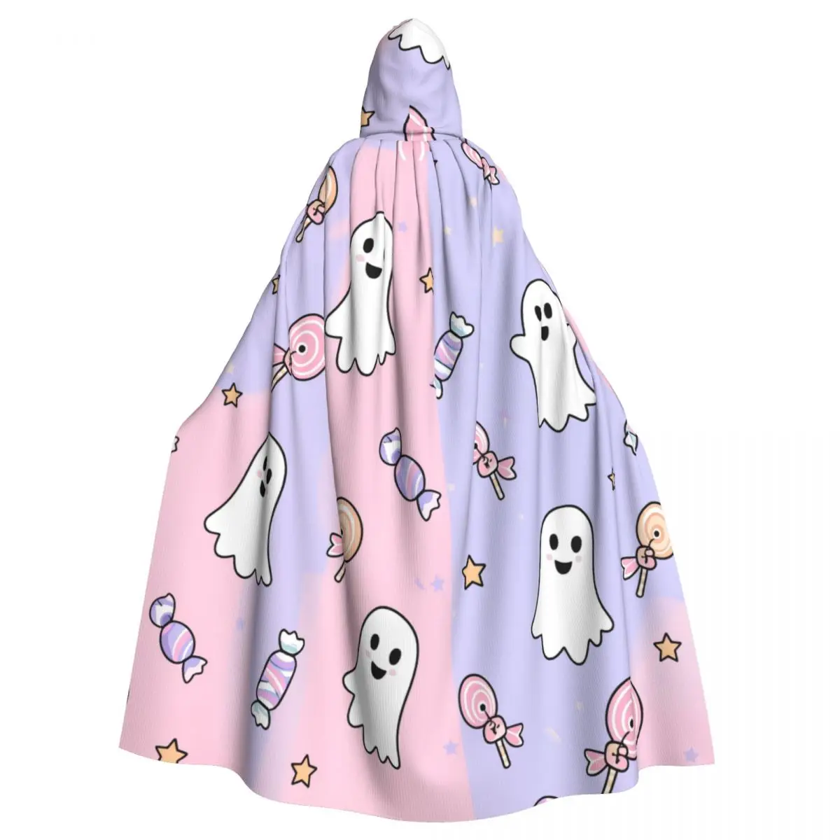 Kawaii Spooky Ghosts Halloween Hooded Cloak Aldult Cape Cosplay Costume Party Accessory