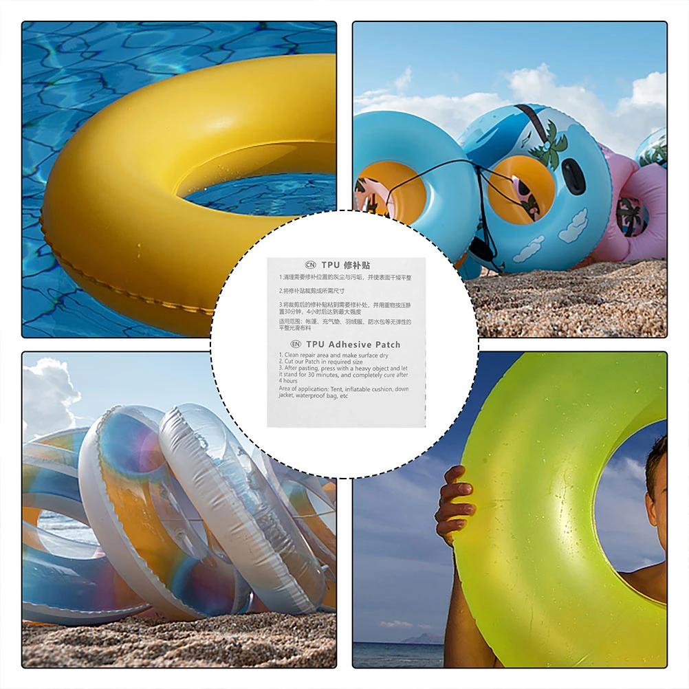 

20Pcs Tpu Transparent Repair Patches Inflatable Swim Ring Repair Patch Kit Pool Kayak Tent Waterproof Sturdy Adhesive Patch