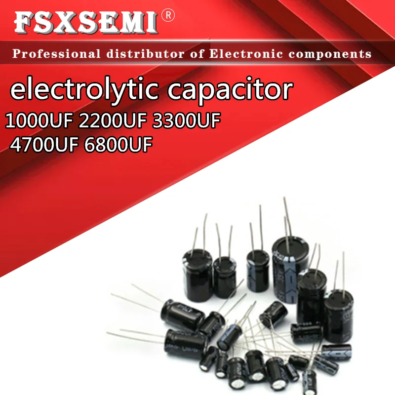 

10pcs 10V 16V 25V 63V 100V 250V 400V 450V electrolytic capacitor 1000UF 2200UF 3300UF 4700UF 6800UF