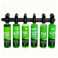 Wall Mounted Spray Bottle Storage Rack with Hardware Hanger Organizer Rack for Garage Storage Car Wash Auto Detailing Supplies