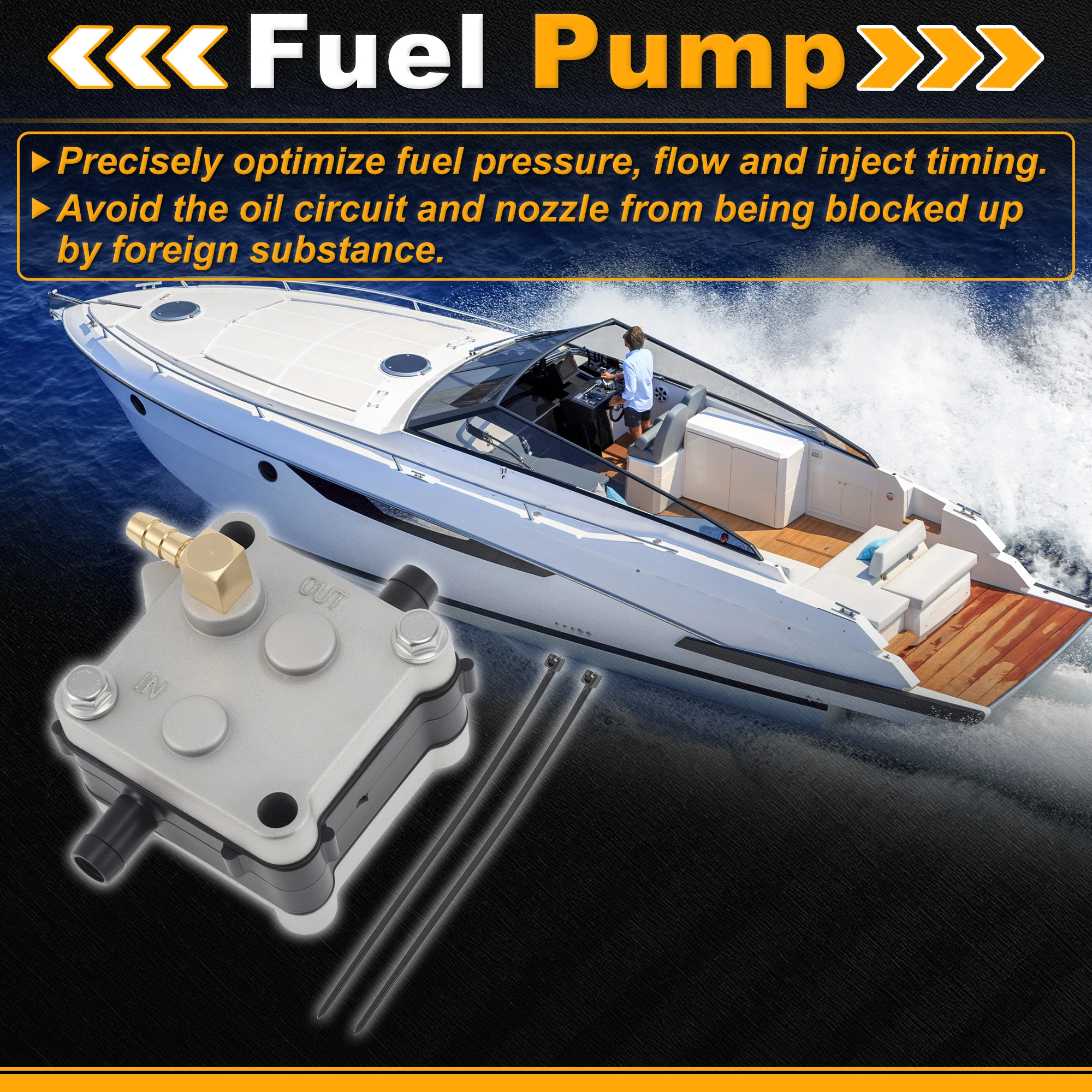 Bomba de Combustível para Motores de Popa Mercury 35 50 60 115 225 HP 2 Tempos 30 40 45 50 55 60 65 75 80 90 100 115 125 150 175 200 225 250 300HP