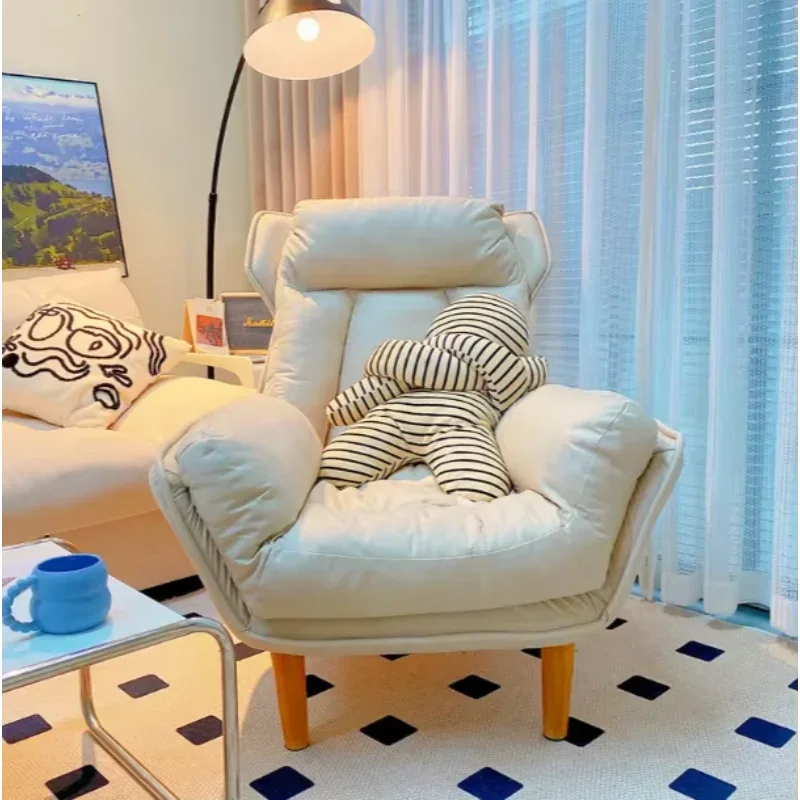 Large and small lazy sofa linen chair seat bean bag puff fuzzy tatami living room bedroom furniture casual chat chair