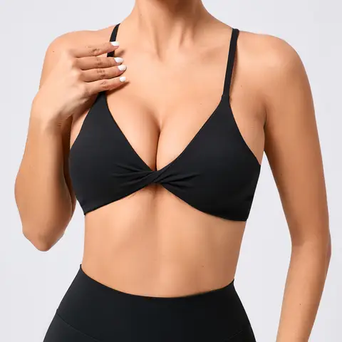 Yoga-BH:ar Sexiga Sport-BH:ar Gymkläder Dam Träningsdräkt 2025 Dam Sportkläder Fitnesskläder Röd Grön Marinblå Kaffe Svart 6 best sales grön sport-bh - №6