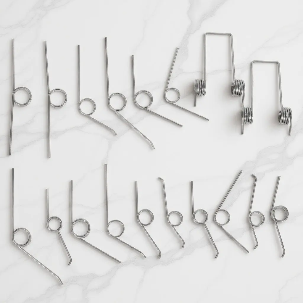 18 Pcs Home Repair Bin Spring Replacement Can Torsional Springs Trash Lid Garbage Cans Bucket Metal Parts