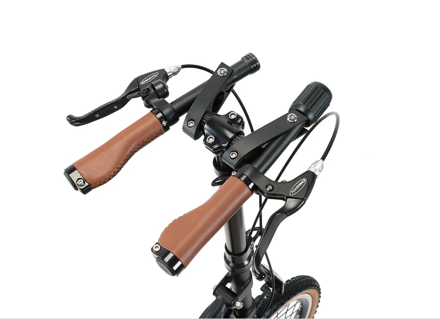 Fahrrad Retro braun handgenähte Leder-Fleischbällchen-Griffabdeckung kompatibel mit Universal abschließbarem Griff Fahrradgriff – Detail 6