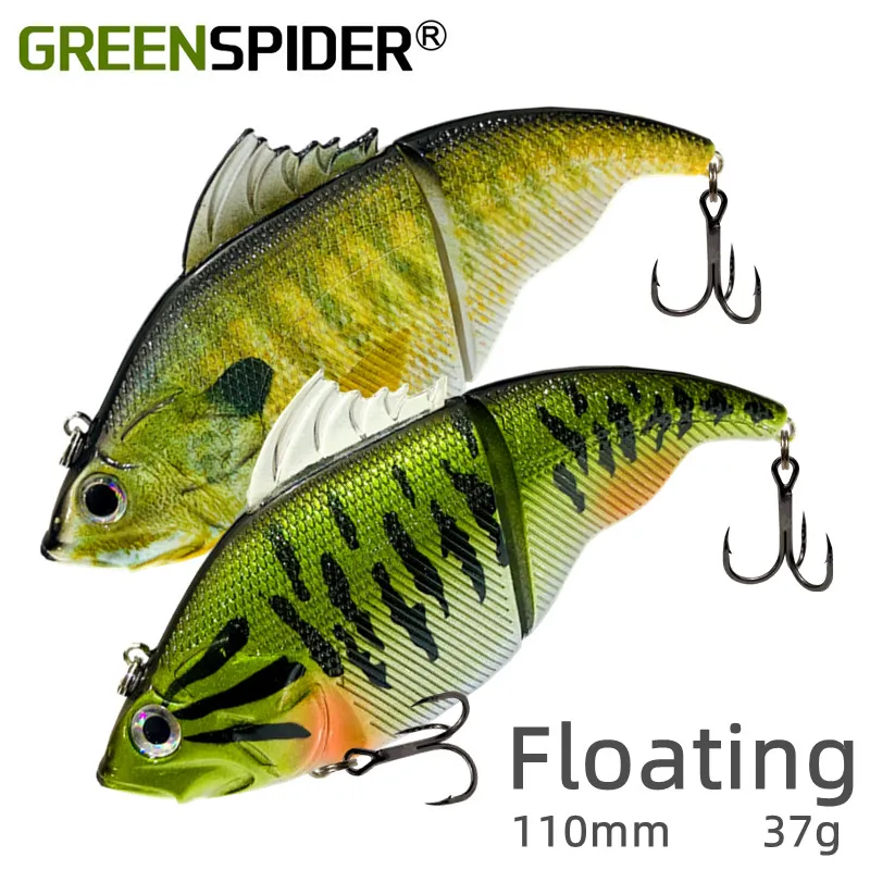 Greenspider  Fishing Lures 2 Section Floating Pencil Saltwater Bait Bass Carp Multi Jointed Swimbait Trout Megabass Lure