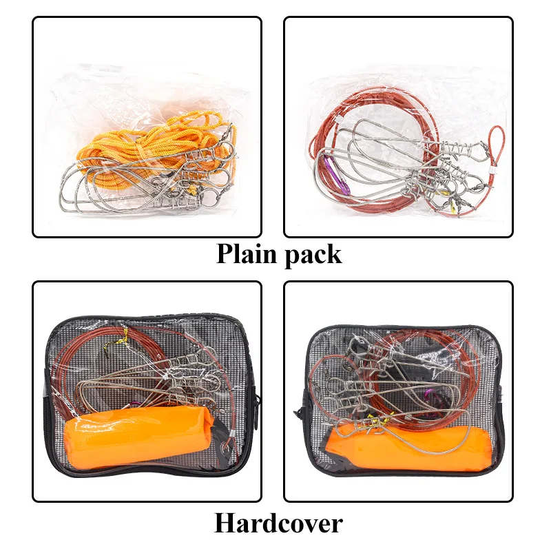 2023 جديد الصيد قفل مشبك معالجة الصيد اكسسوارات الفولاذ المقاوم للصدأ سلسلة سترينجر مع تعويم الأسماك الحية إغراء قفل حزام #2