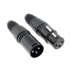 1 pair Cannon connector 3 Pin Male + Female XLR Microphone Audio AV Cable Plug mic Connectors Cannon Cable Terminals Sound plug