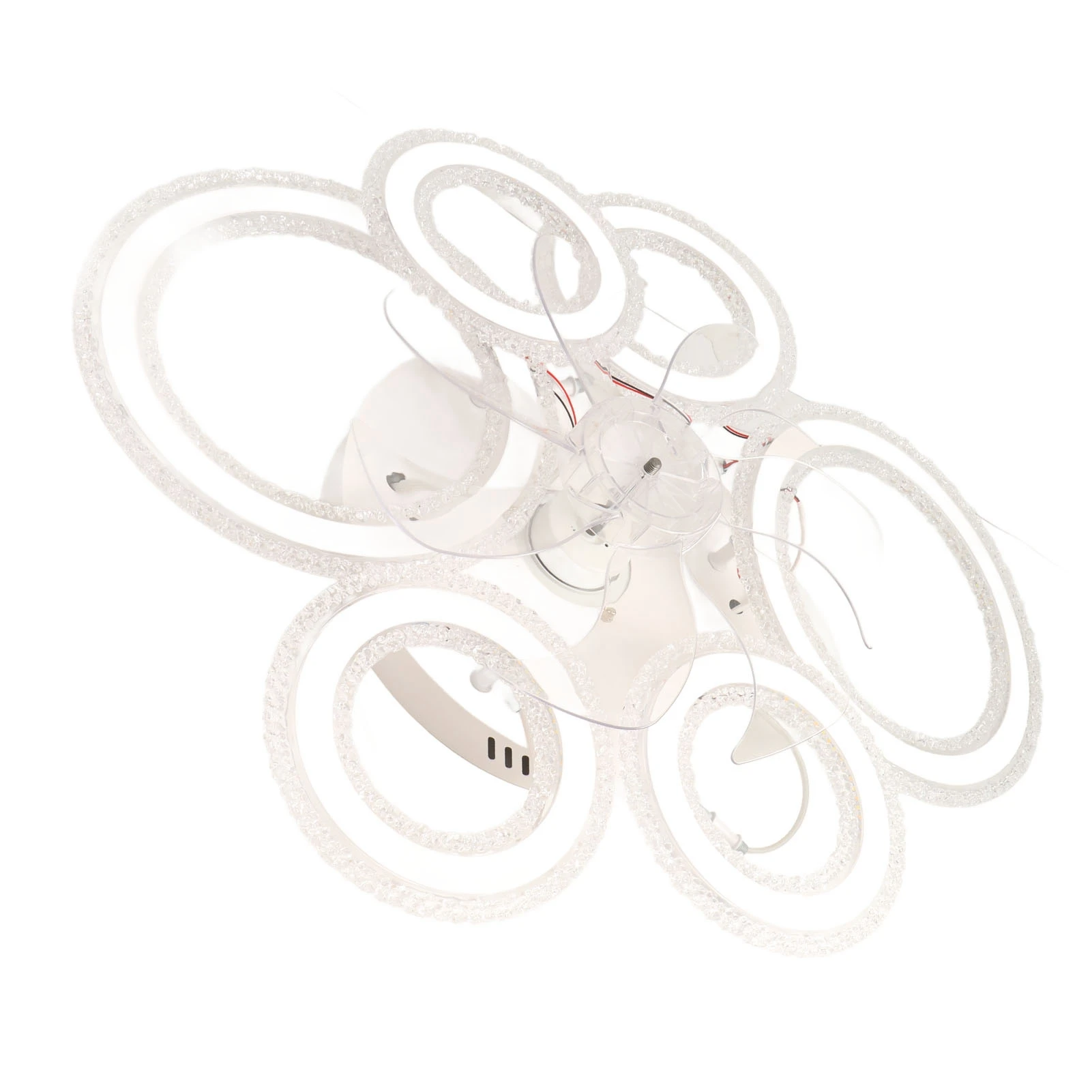 Clearance Deal 6 Rings Ceiling Fan Light Flush Mount Ceiling Fan Light Nordic Modern Ceiling Fan Lamp Home Lighting Fixtures