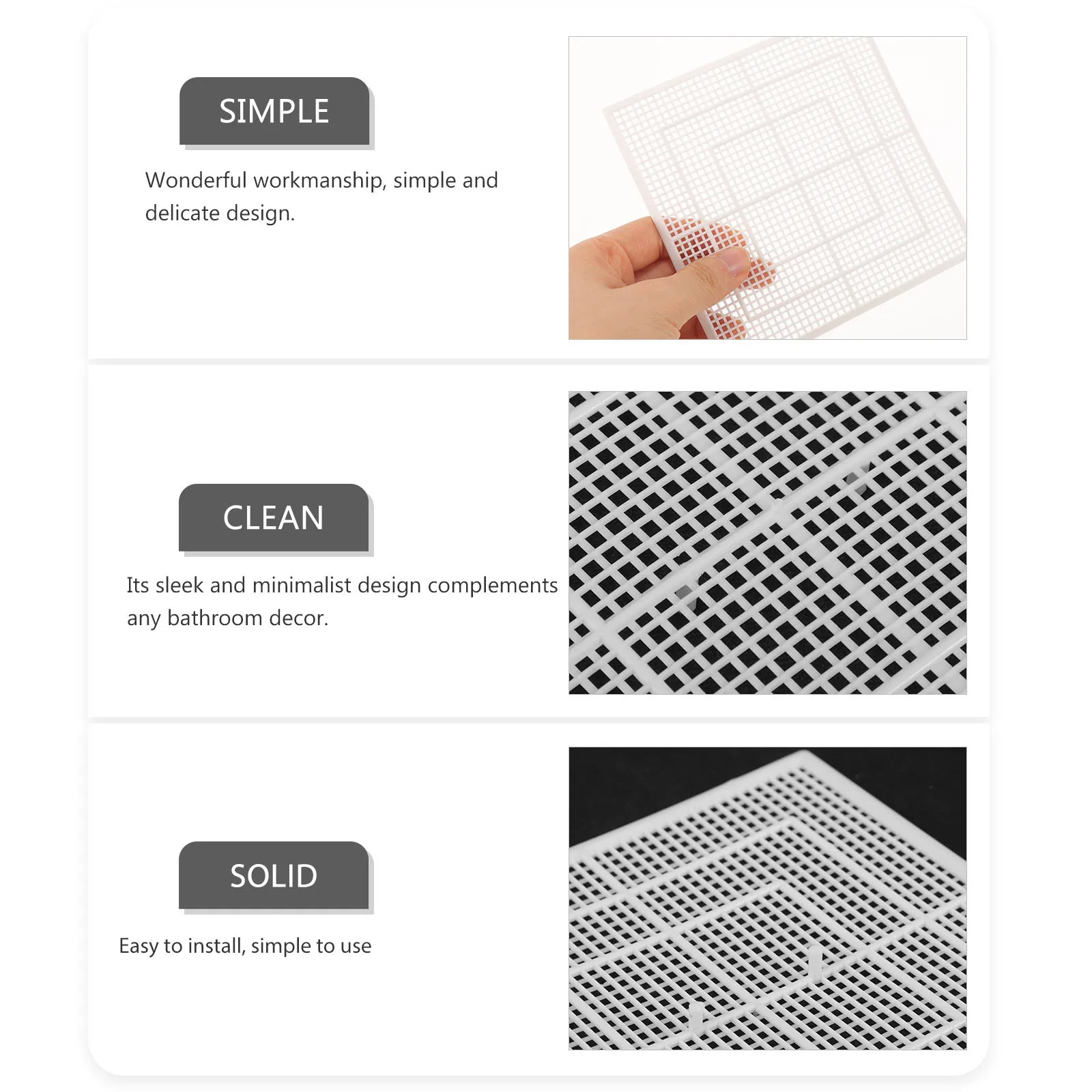 Cubiertas de filtro para fregadero de cocina y baño, diseño duradero y fácil de limpiar, evita zuecos, drenaje de ducha de suelo, receptor de pelo de malla, 2 uds.