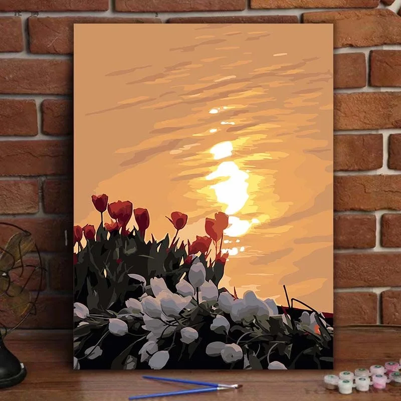 

G-0003 Abstract Flowers Oil Painting, Modern Floral Art, Unique Home Decor Gift