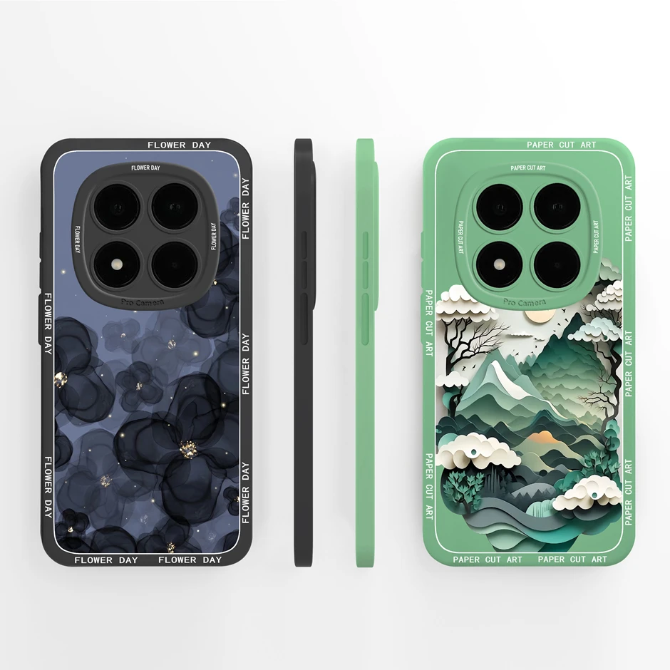 Für Redmi Note 15 Pro Plus 4G 5G Handyhülle Ölgemälde Blumen Flüssigsilikon Schutzhülle für RedmiNote15Pro Plus Fundas