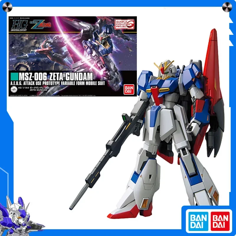 

Оригинальная модель Bandai Gundam HG, аниме-фигурка HGUC 1/144 MSZ-006 Zeta Gundam, стандартная модель в сборе, подарок на фестиваль Freshman Zeta