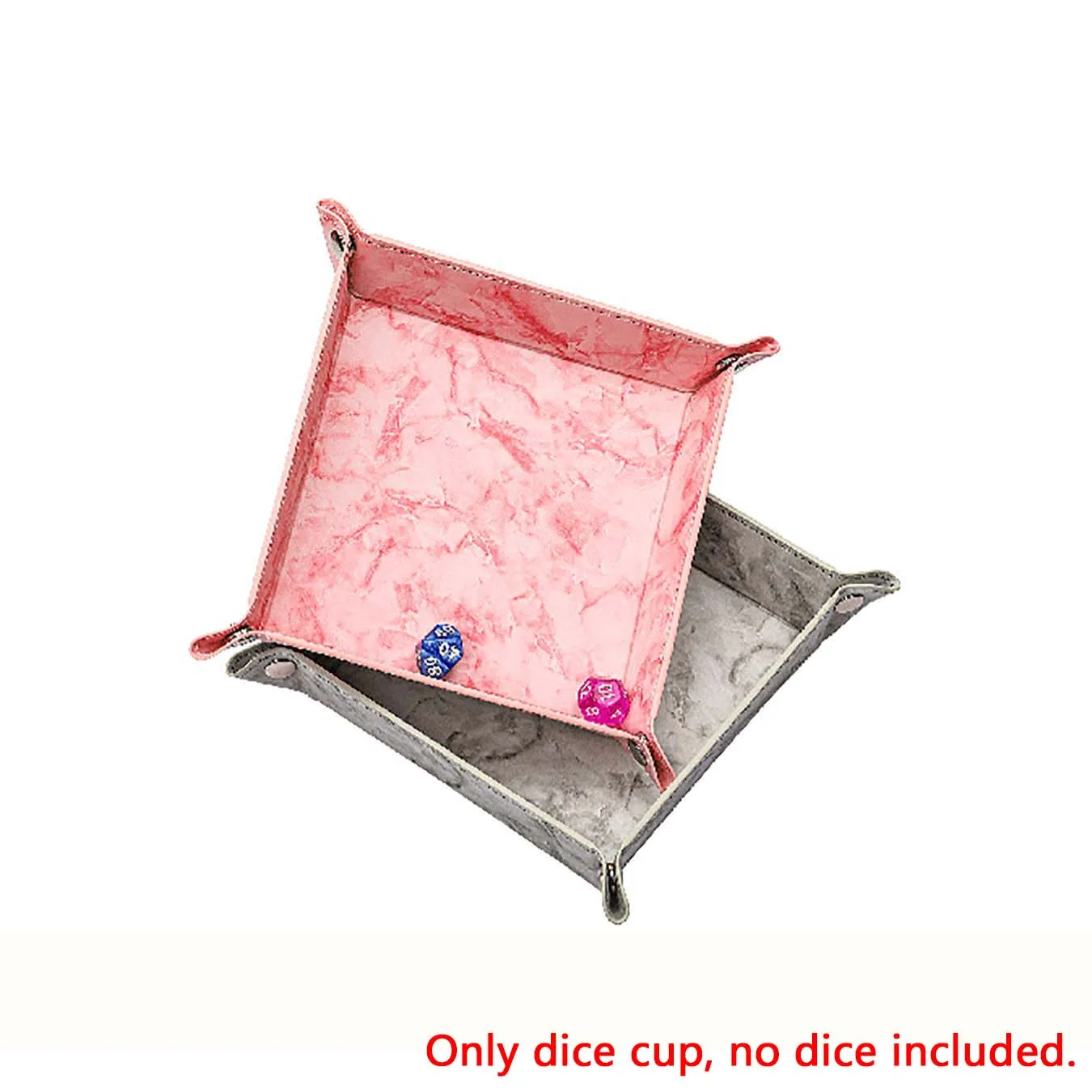 

1 шт., чашка для игральных костей, розовый, серый, коробка для хранения, чашка для игральных костей, четырехугольная складная кожаная чашка для игральных костей для D&D COC, ролевая игра, DND, настольная игра