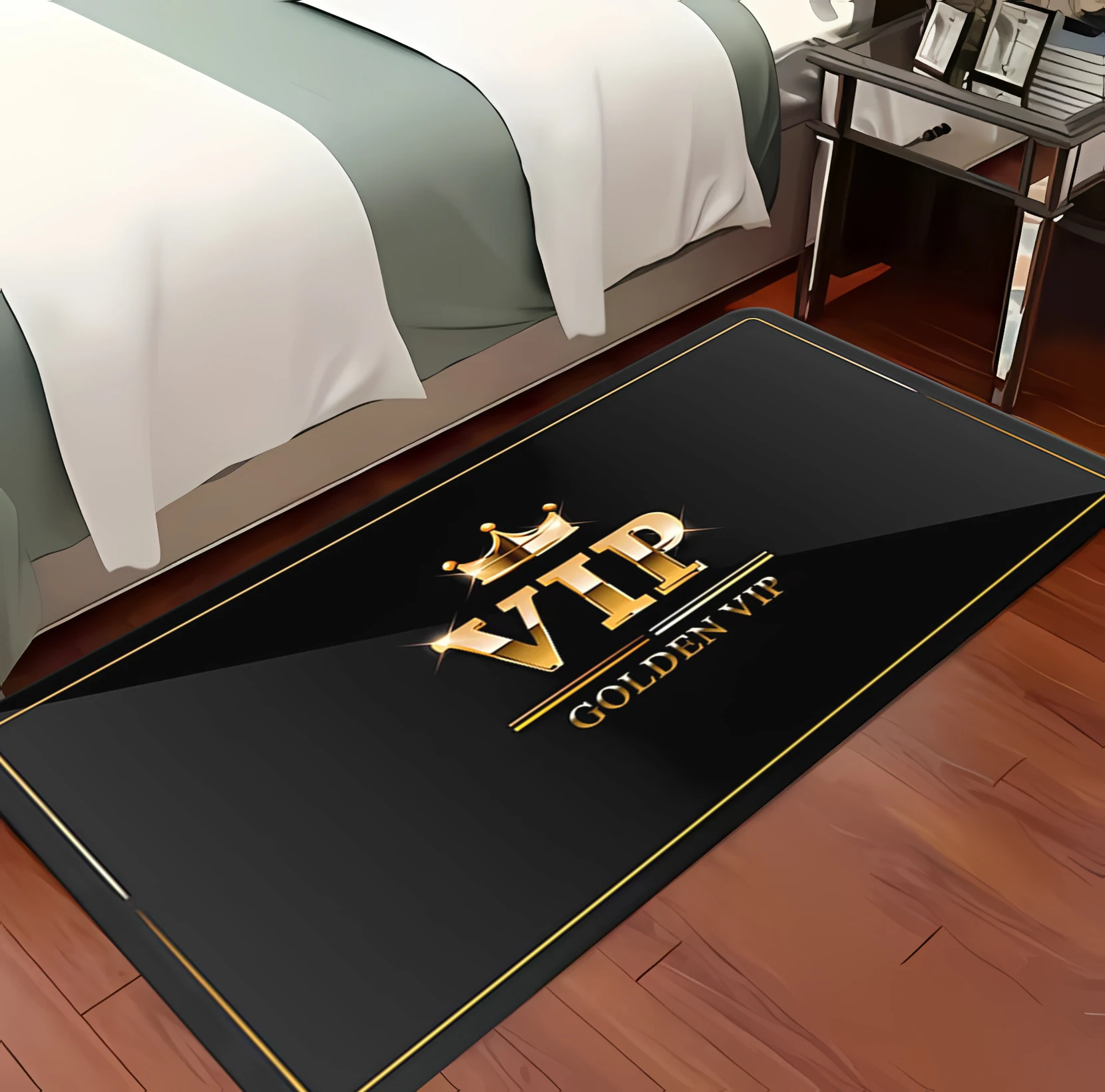 1pcs VIP Member Only Welcome Mat Non-Slip Polyester Rug Entrance Doormat Living Room Bedroom Bathroom Kitchen Home Carpet