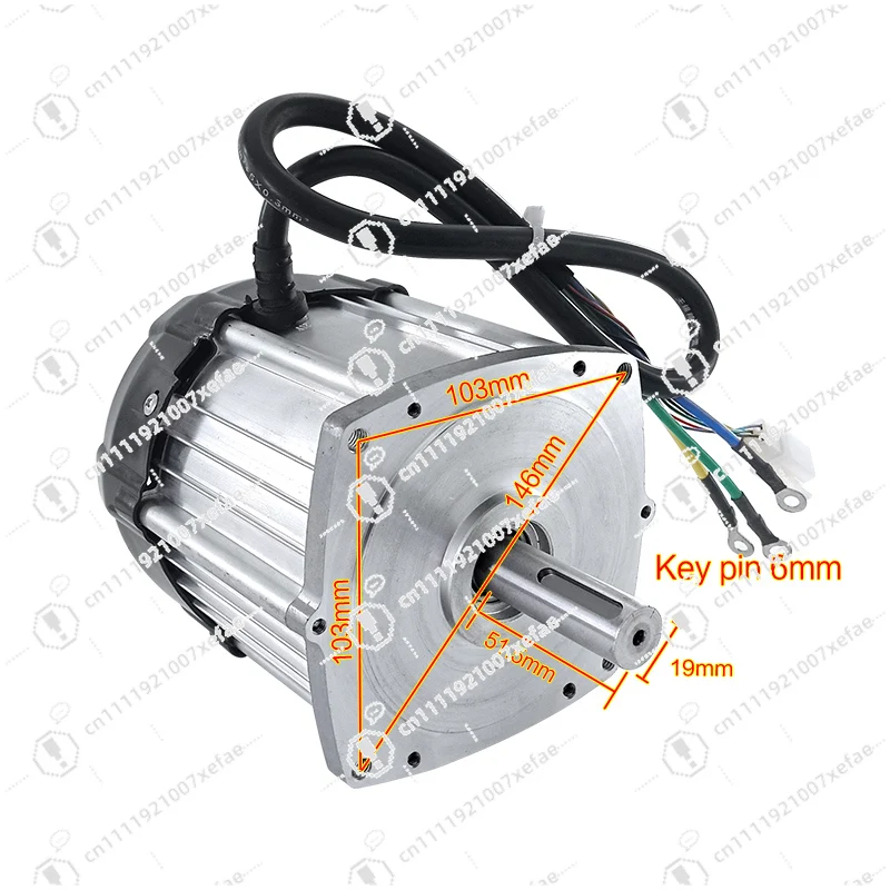 Electric tricycle, motor 19mm shaft slot 1500W heavy load 750kg high torque fan