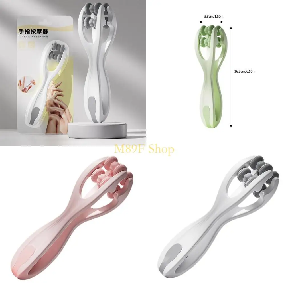 

M89F Силиконовый массажер для пальцев Ручной массажер для рук Двойной роликовый массажер для пальцев Роликовый массажер для