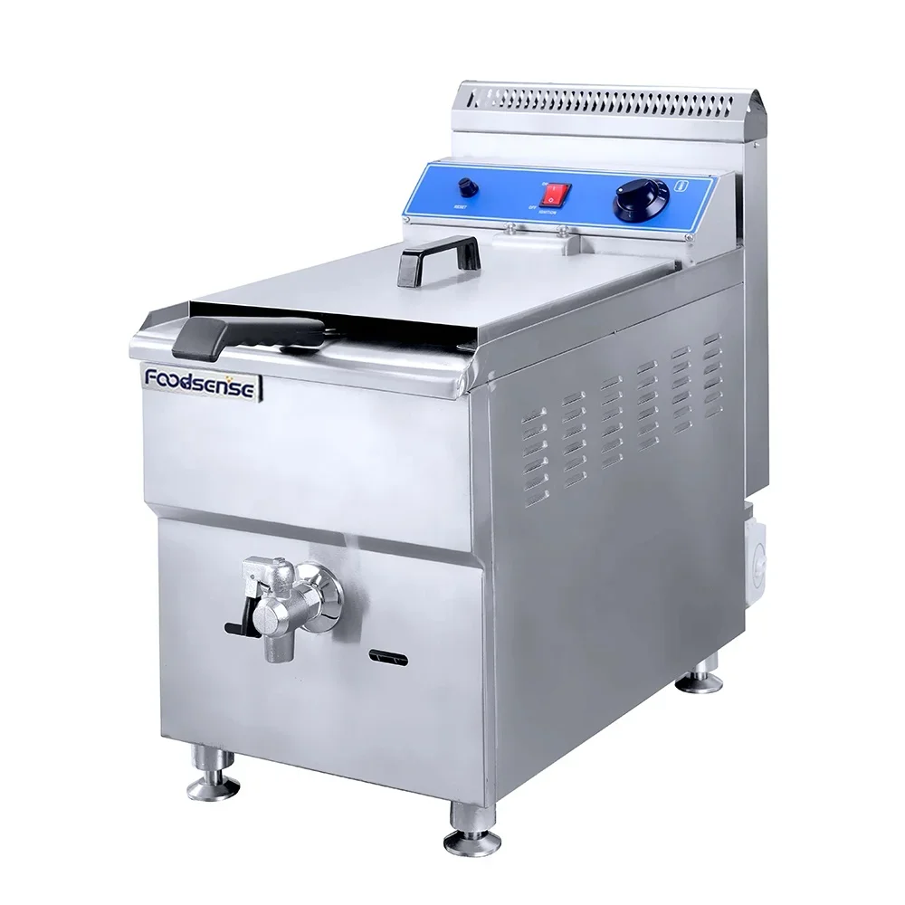 Certificated 18L Commercial Counter TopDeep Fryer Single Tank Industrial Fryer for Donut Chips Corn Dog Restaurant Laboratory
